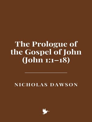 cover image of The Prologue of the Gospel of John (John 1